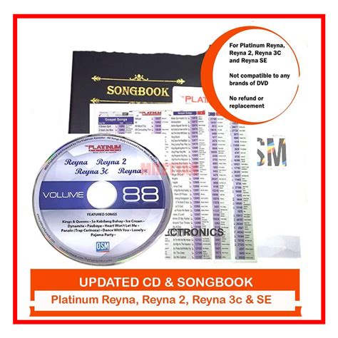 Reyna 3c cd with songbook + additional songlist of updated .